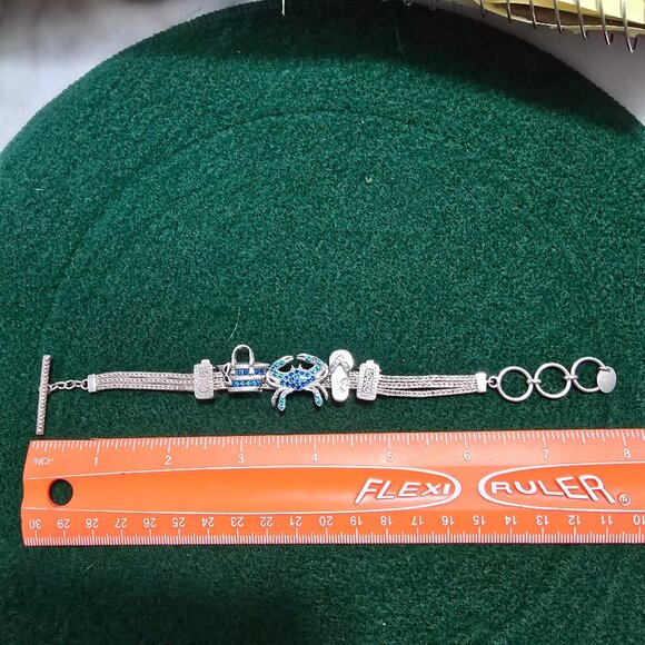 Lori Bonn Sterling Silver Beach Bracelet Set (missing two stones) - Picture 10 of 10